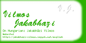 vilmos jakabhazi business card