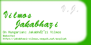 vilmos jakabhazi business card